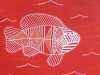Aboriginal style Fish: Acrylic & Oil on canvas board 35.5cmx28cm